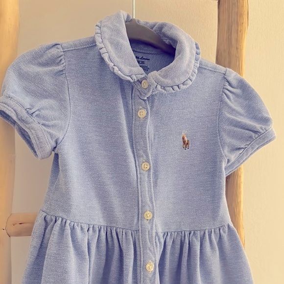 Polo by Ralph Lauren Blue Dress with Peter Pan Collar and Bloomers - Picture 2 of 5
